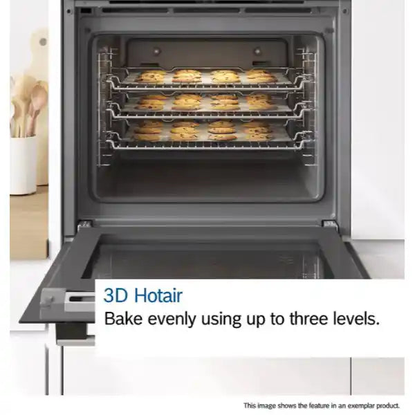 Bosch Series 4 Built In Double Oven with EcoClean Direct - Black | MBA533BB3B
