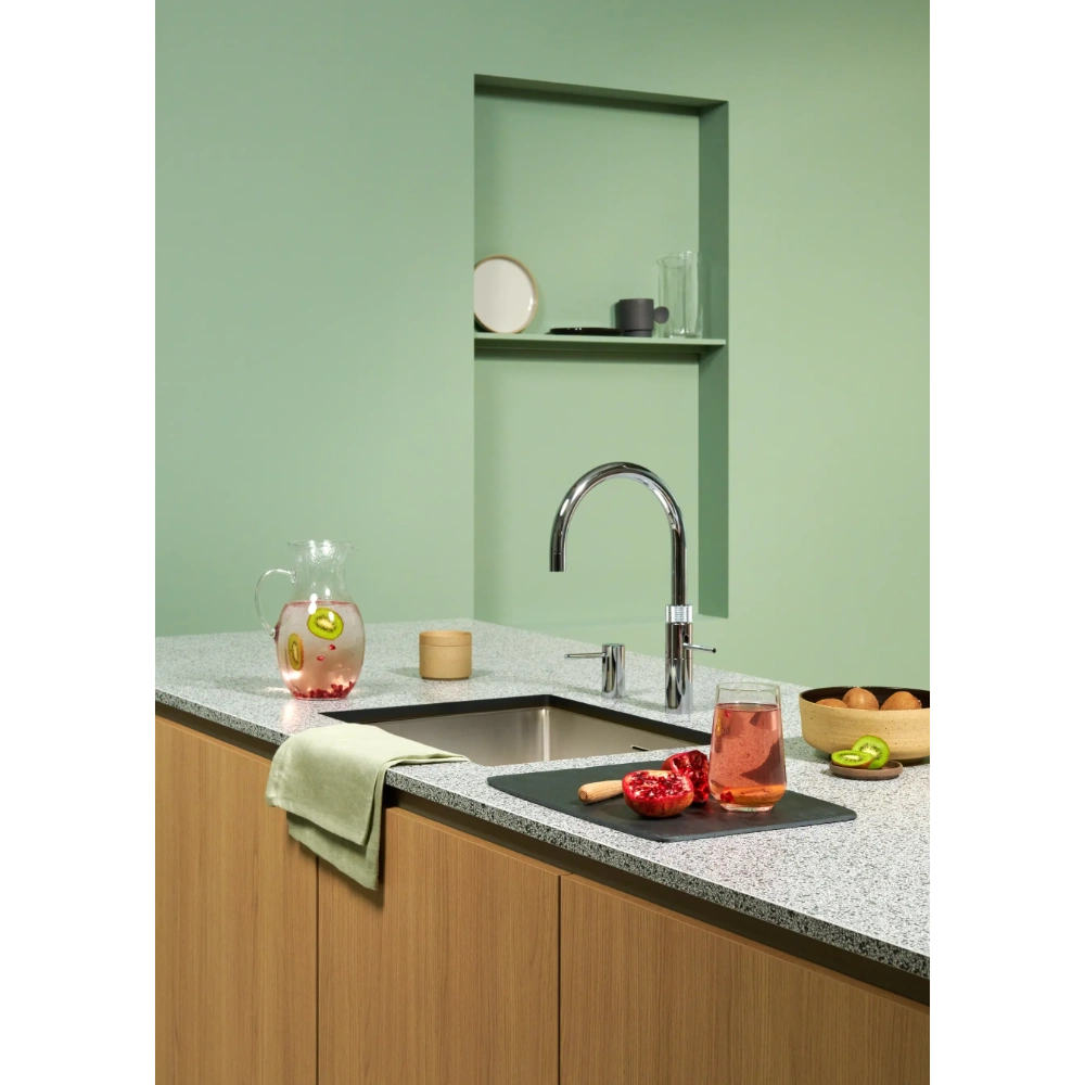 Quooker PRO3 Fusion Round Boiling Water Kitchen Tap - Chrome | 3FRCHR
