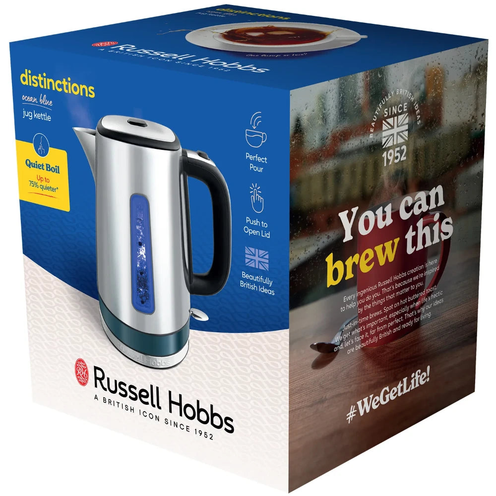 Russell Hobbs Quiet Boil 1.7 Litre Kettle - Ocean Blue | 24282