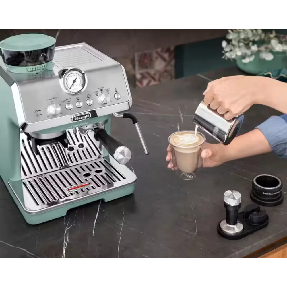 Delonghi La Specialista Arte Manual Bean to Cup Coffee Machine - Green | EC9155.GR