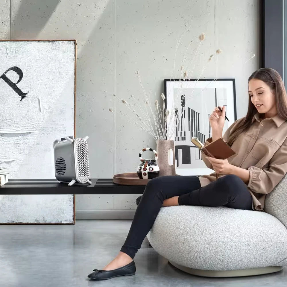 Delonghi Capsule Fit 2.4Kw Fan Heater - Grey | HFS70B24.GY