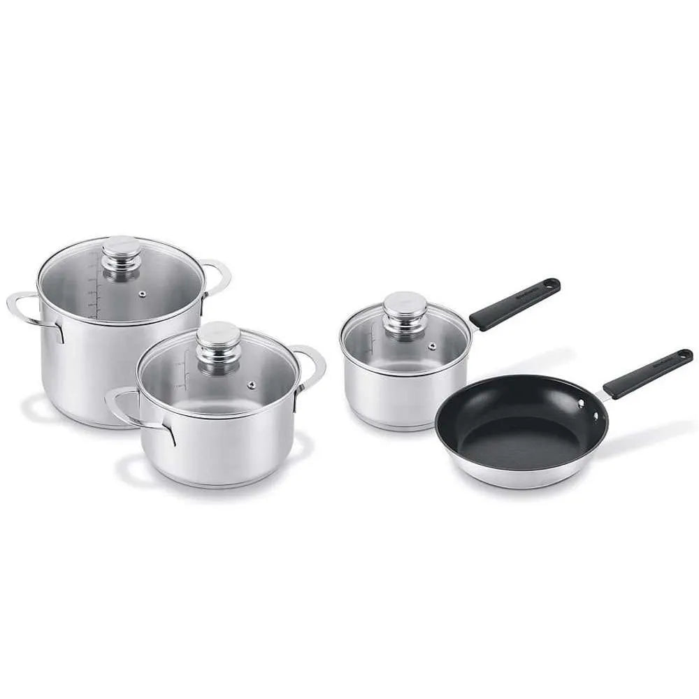 Brabantia Enjoyment 4 Piece Saucepan Set - Stainless Steel | 30004793