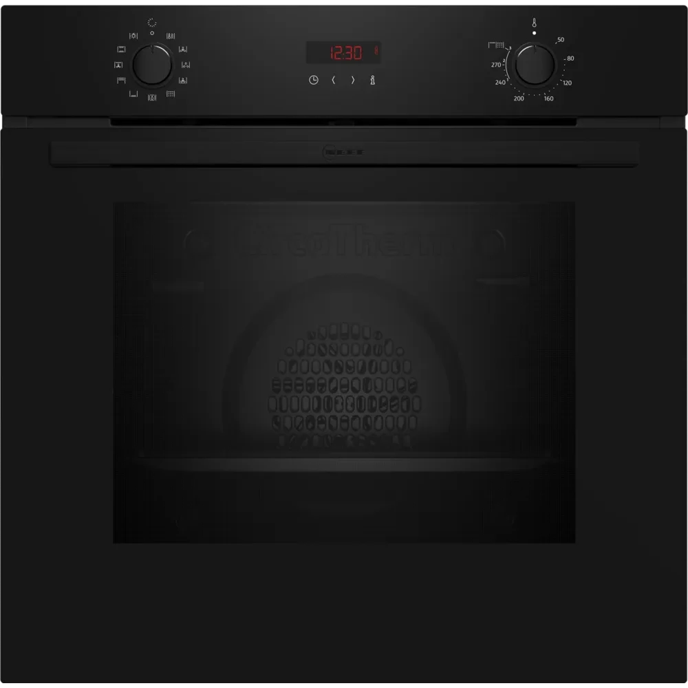 Neff CircoTherm Built In Self Cleaning Single Oven - Black | B2DCG7AK3B