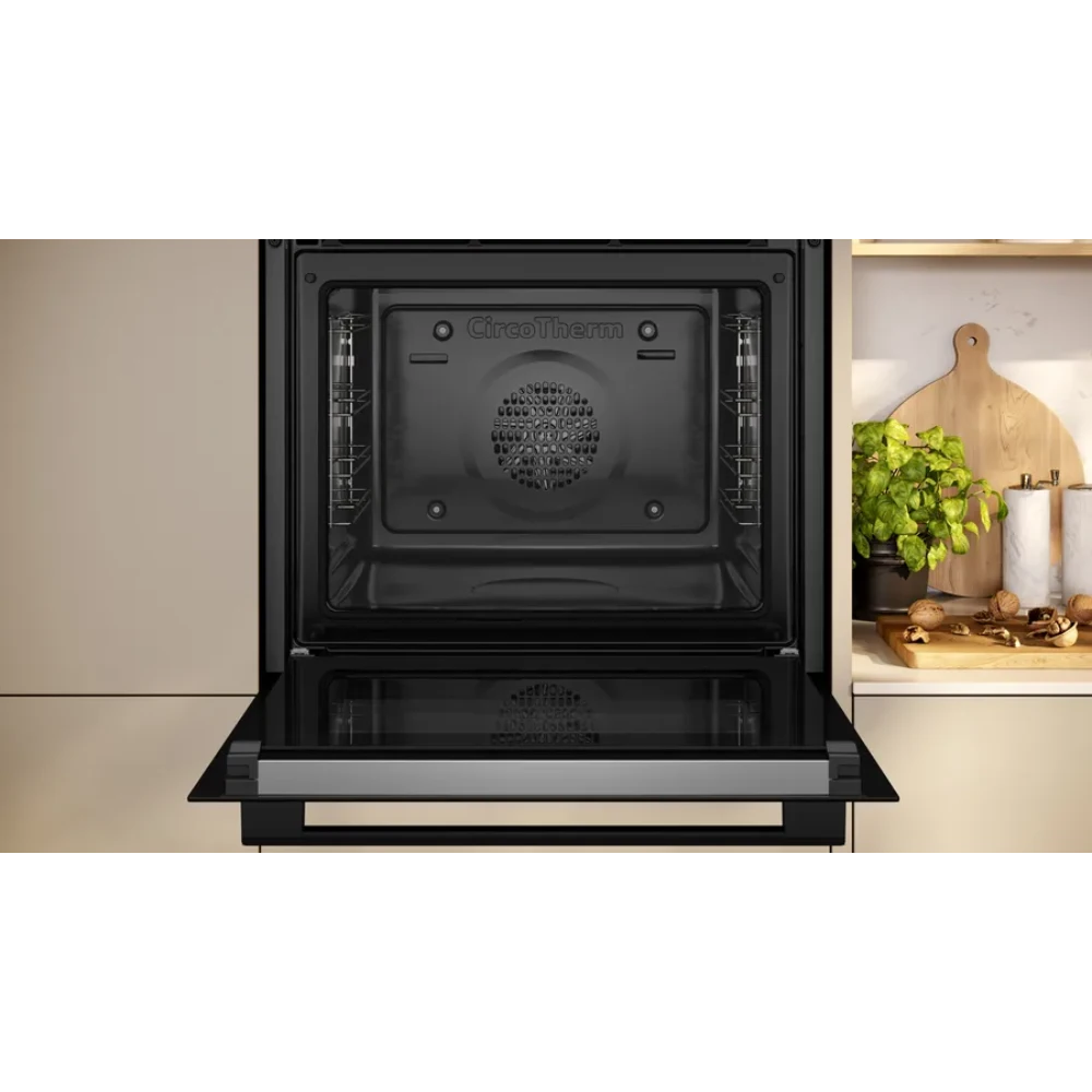Neff CircoTherm Built In Self Cleaning Single Oven - Black | B2DCG7AK3B