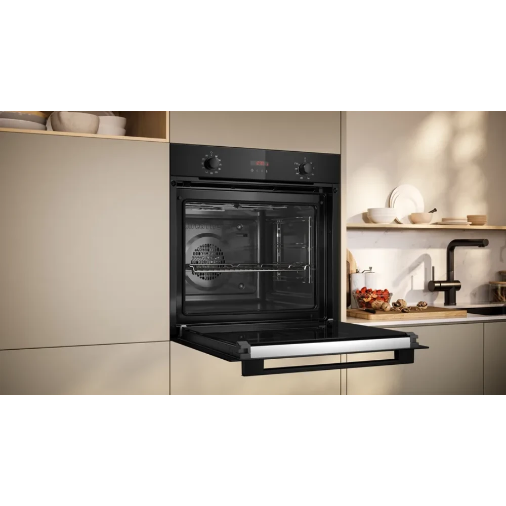 Neff CircoTherm Built In Self Cleaning Single Oven - Black | B2DCG7AK3B