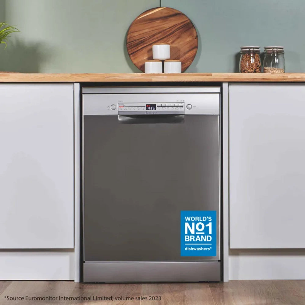 Bosch Series 2 60cm 14 Place Dishwasher - Silver Inox | SMS2HVI67G