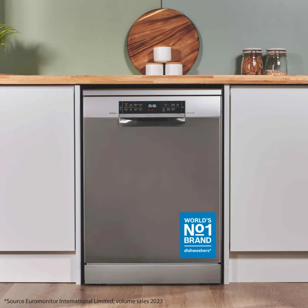 Ex-Display Bosch Series 6 14 Place Dishwasher - Brushed Steel | SMS6TCI01G
