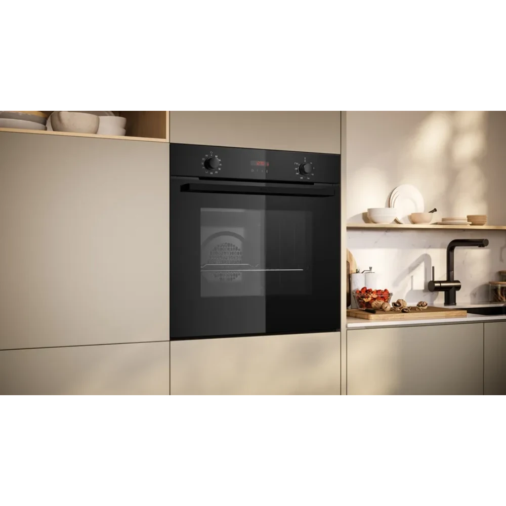 Neff CircoTherm Built In Self Cleaning Single Oven - Black | B2DCG7AK3B