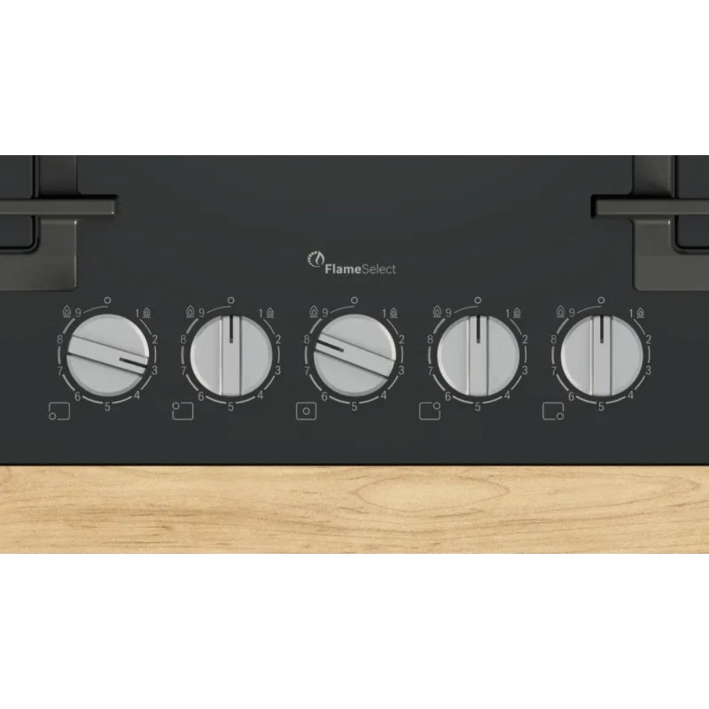 Bosch Series 6 75cm Wide Burner Gas Hob - Black | PPQ7A6I40