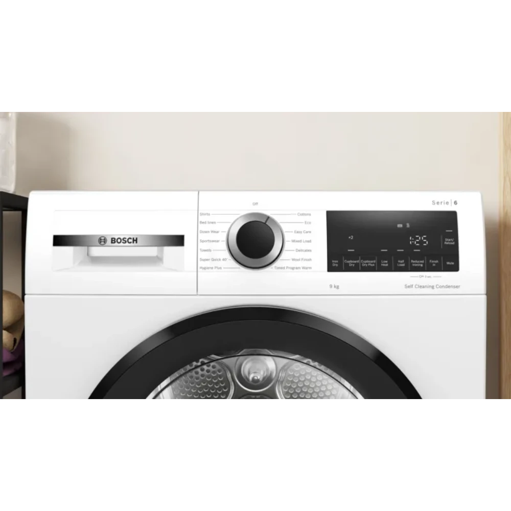 Bosch Series 6 9kg Heat Pump Tumble Dryer - White | WQG24500GB