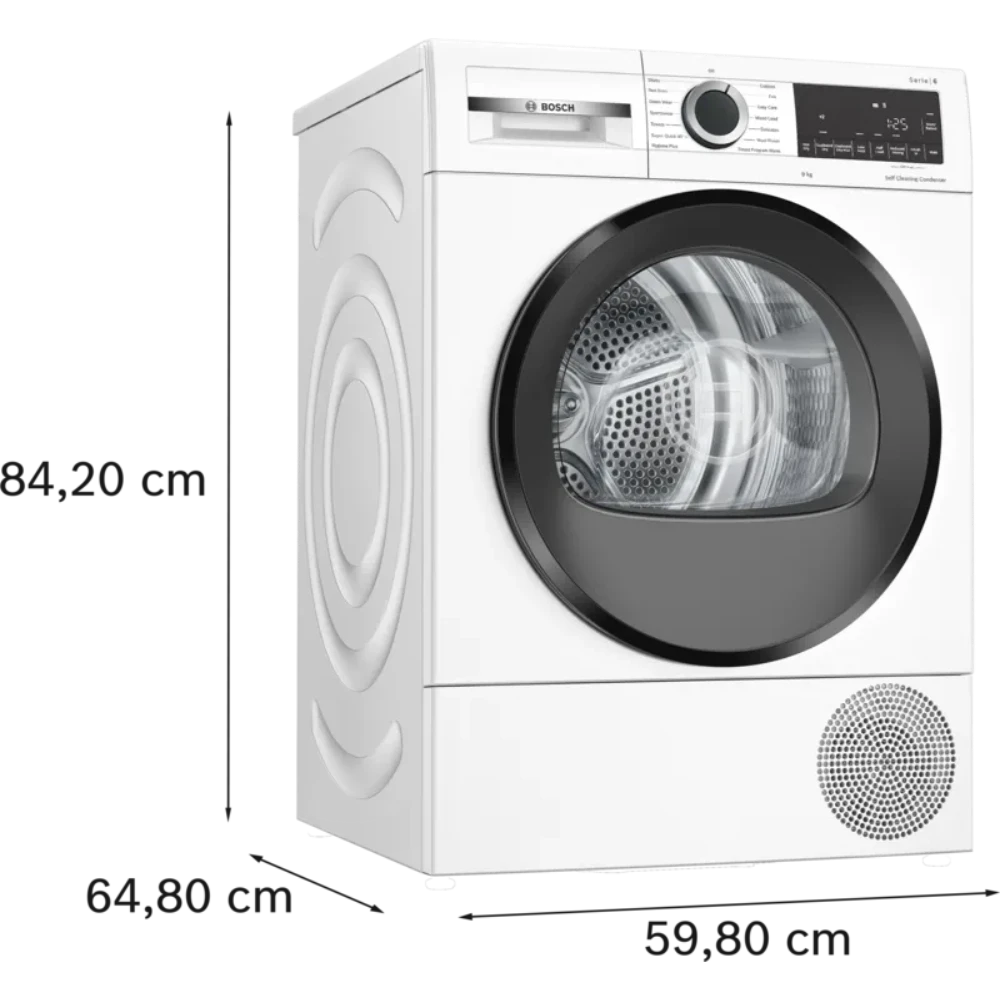 Bosch Series 6 9kg Heat Pump Tumble Dryer - White | WQG24500GB