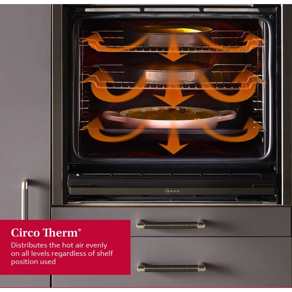 Neff CircoTherm Built In Self Cleaning Single Oven - Black | B2DCG7AK3B