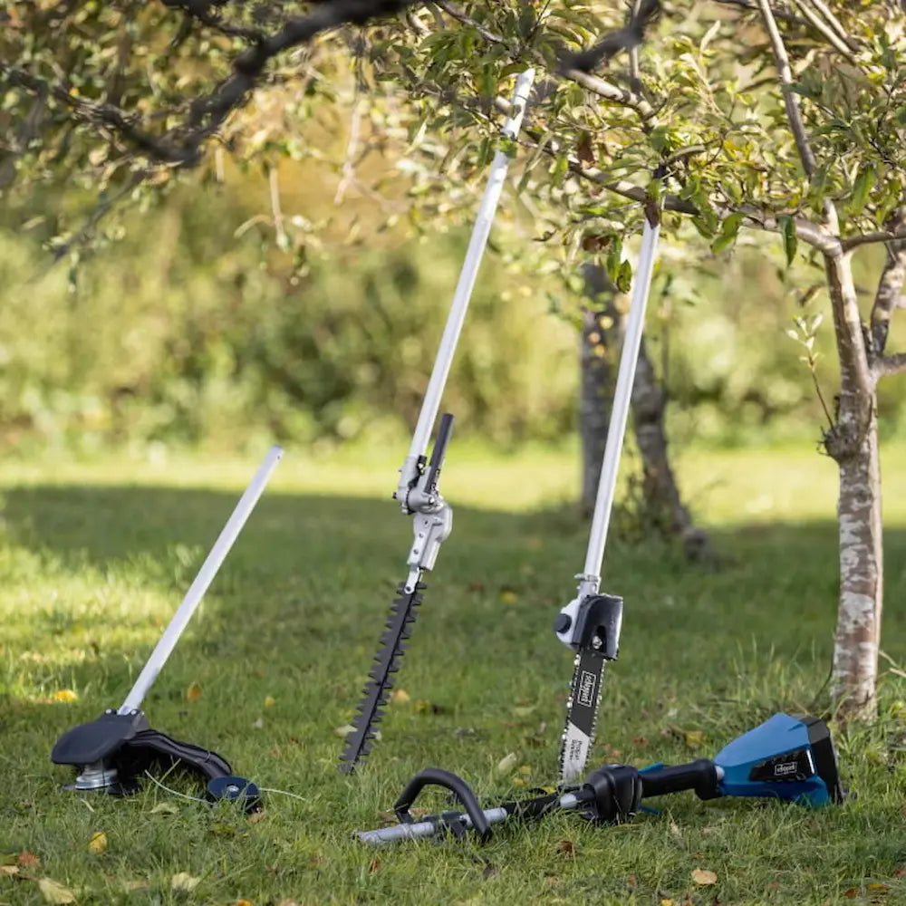 Scheppach Cordless 4 in 1 Garden Multi Tool with 4ah Battery | BCMFH400-X4AHKIT