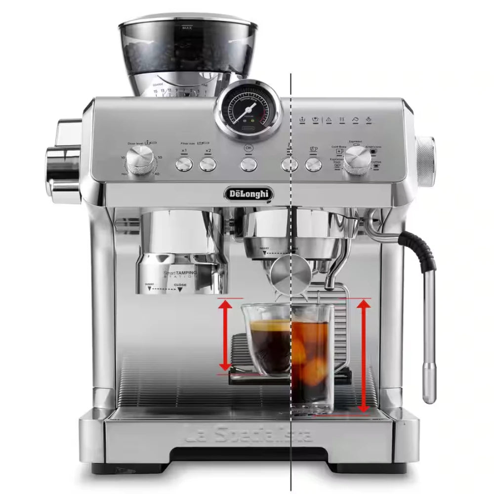 DeLonghi La Specialista Opera Manual Bean to Cup Espresso Coffee Machine Stainless Steel | EC9555.M