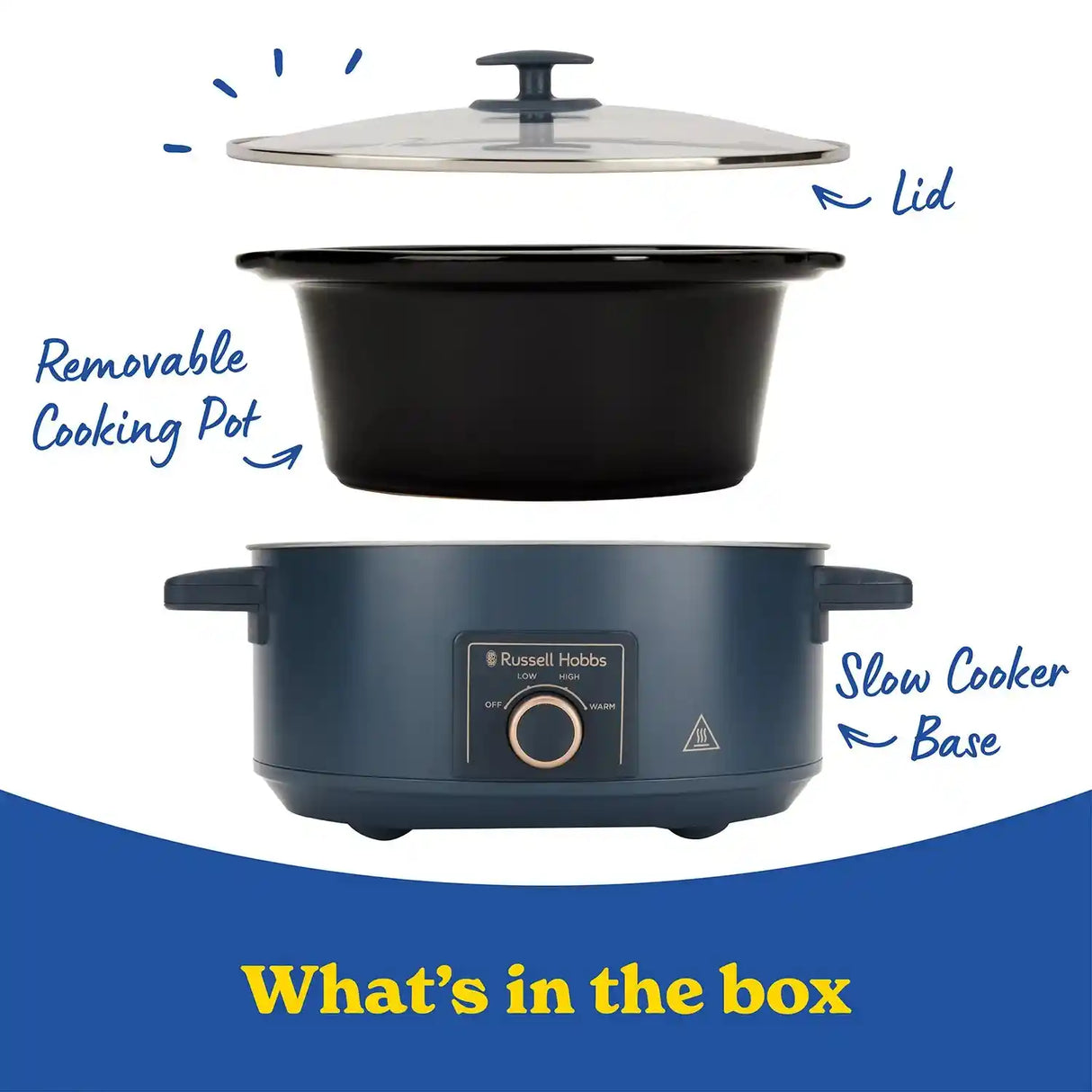 Russell Hobbs 7 Litre Slow Cooker - Navy | 28780