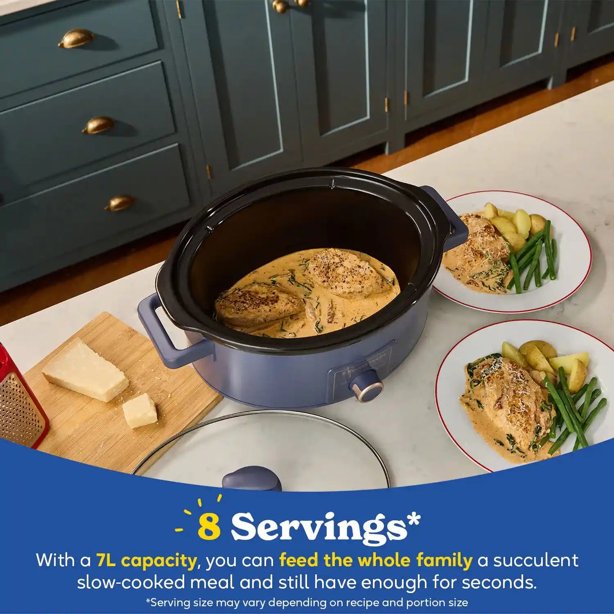 Russell Hobbs 7 Litre Slow Cooker - Navy | 28780
