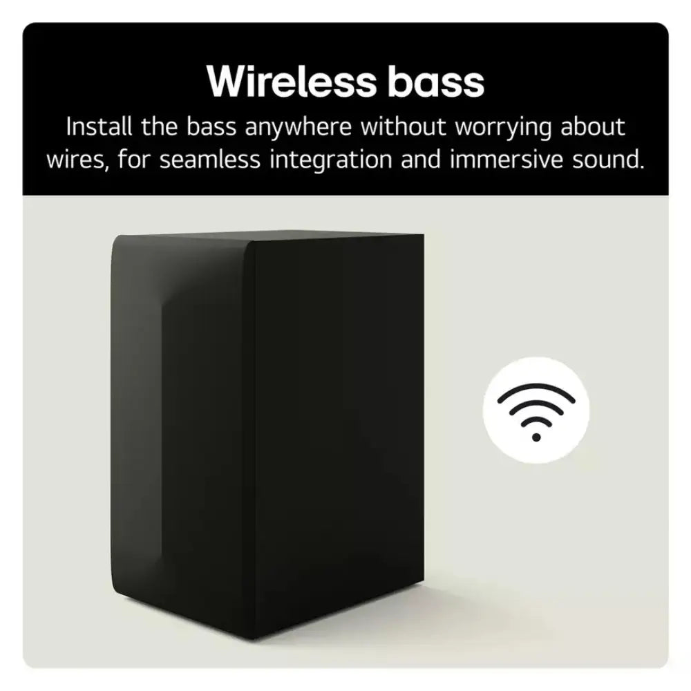 LG 3.1CH Cinematic Soundbar with Subwoofer - Black | US60T.AGBRLLK