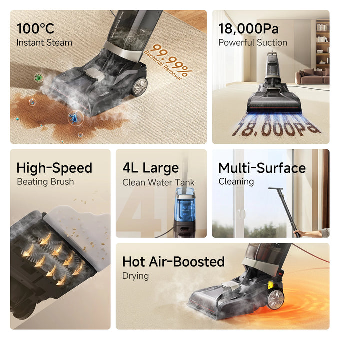 Dreame CU20 Pro Carpet Steam Cleaner with Hot Air Drying | HCU11A