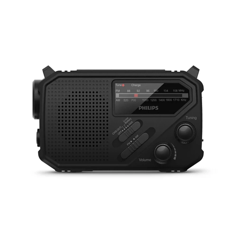 Philips Emergency Portable FM / AM Radio with Torch and Solar Pane and Hand Crank l - TAR1609/00