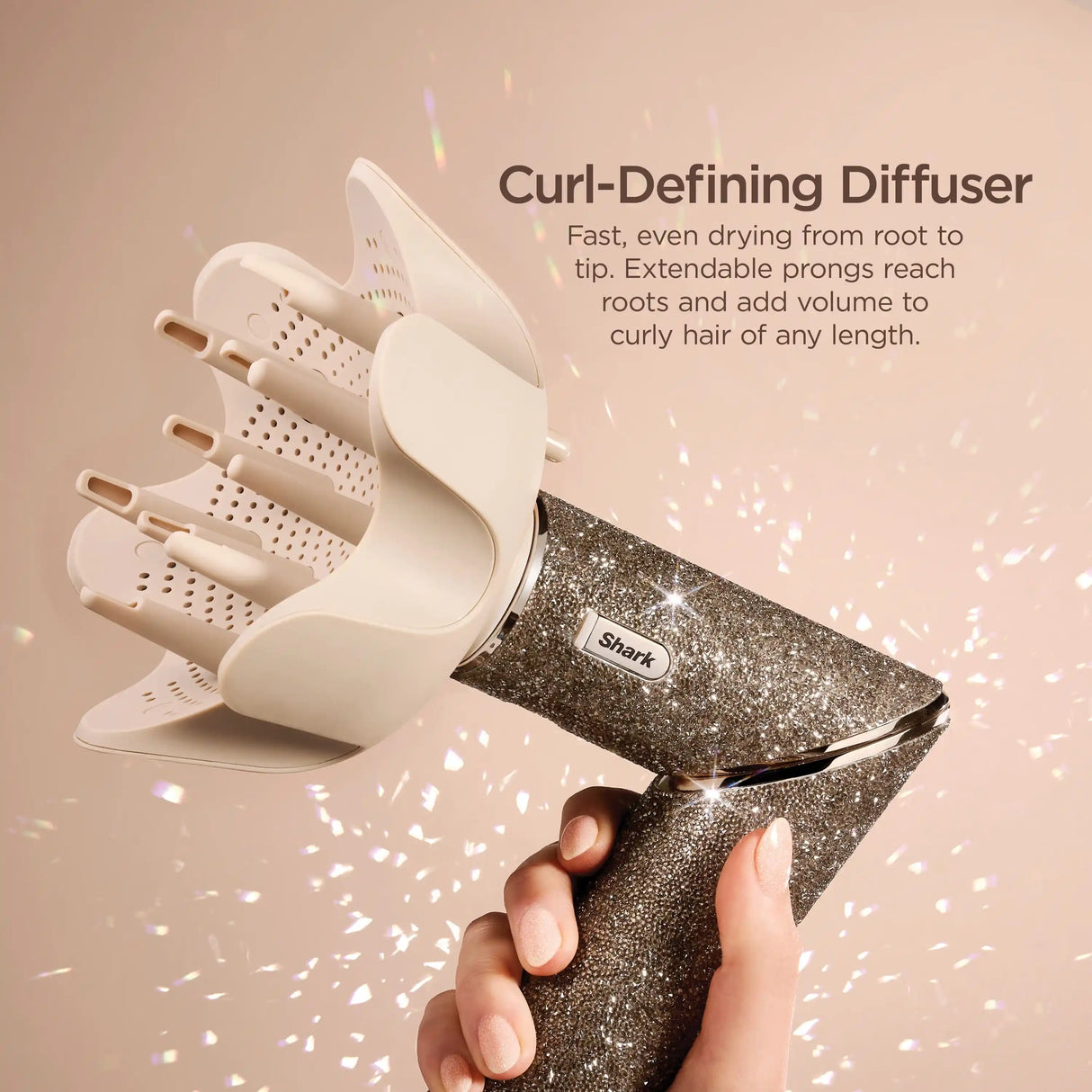 Shark FlexStyle 5 in 1 Air Styler & Hair Dryer Gift Set Limited Edition - Champagne Sparkle | HD446JSUK