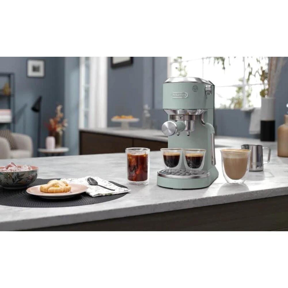 DeLonghi Dedica Duo Espresso Coffee Machine - Green | EC890.GR