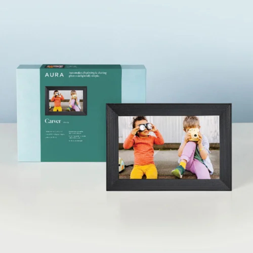 Aura Carver 10.1 Inch WiFi Digital Photo Picture Frame - Gravel | AF905-BLK