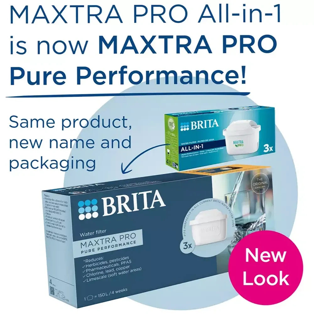 Brita Maxtra Pro All in 1 Replacementr Water Filter Cartridges White 3 Pack | S1050809