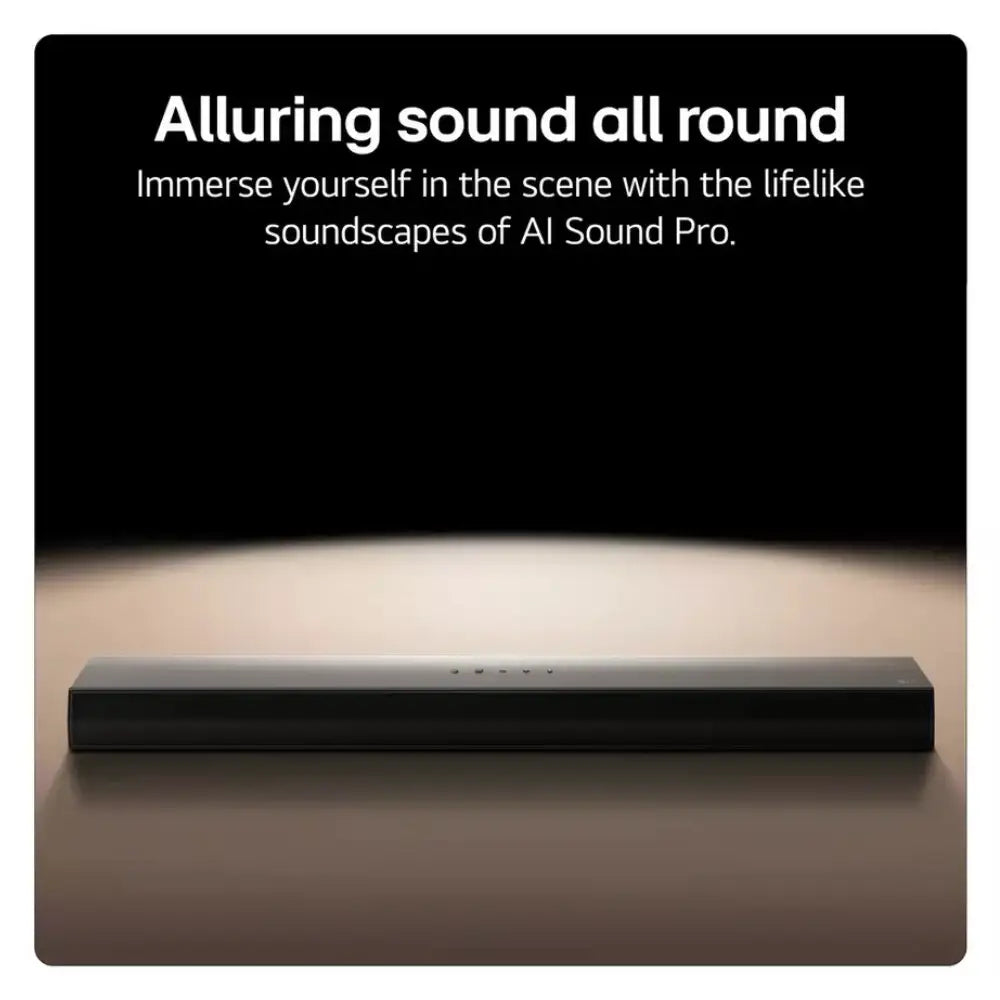 LG 3.1CH Cinematic Soundbar with Subwoofer - Black | US60T.AGBRLLK