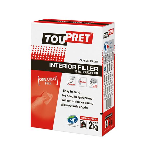 Toupret Interior Filler 2kg | Powder Wall Crack Filler
