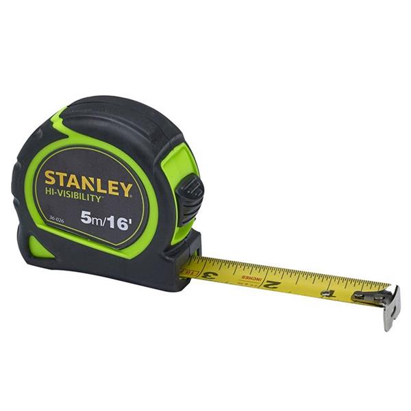 Stanley Hi-Viz Tylon Tape Measure 5m 25mm | Metric Imperial