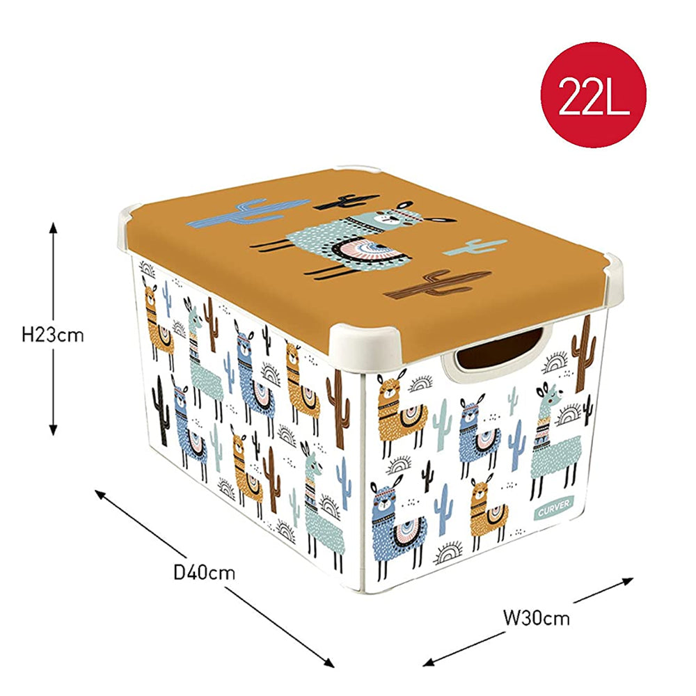 Curver Llama 22 Litre Deco Storage Box | CUR245259