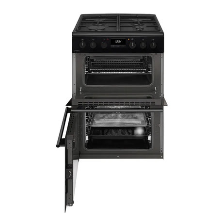 CDA 60cm Dual Fuel Freestanding Cooker with Airfry - Black | CFD600MB