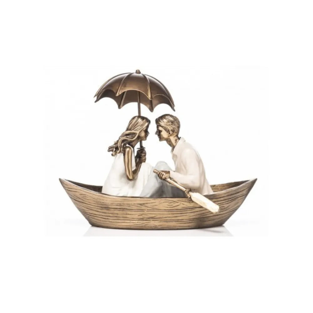 The Grange Collection Rainy Day Couple in a Boat 13cm | KT11