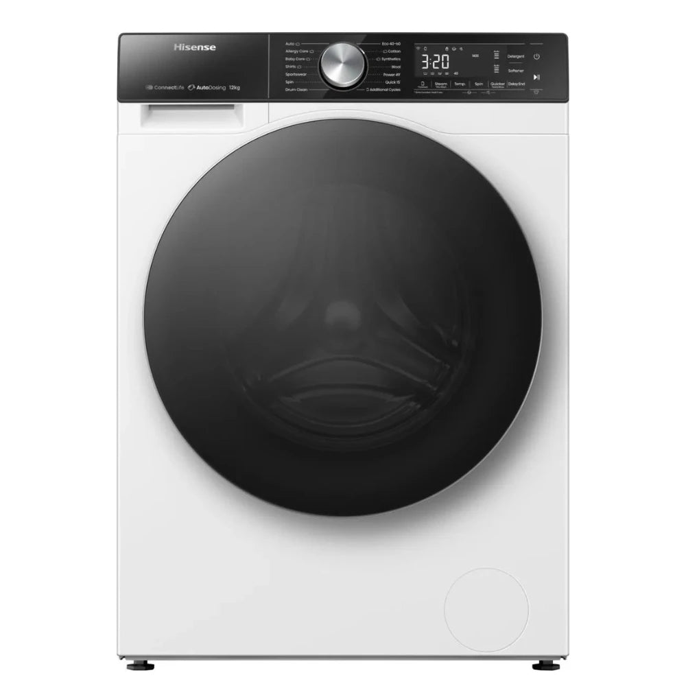 Hisense 5S Series 12 kg 1400 Spin Auto Dosing Washing Machine - White | WF5S1245BW