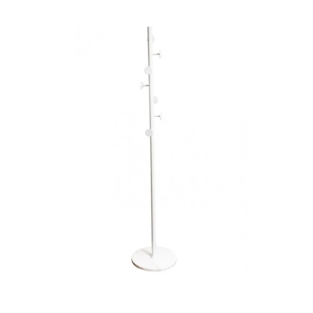 The Grange Collection Coat Stand in White with Marble Effect Base 180cm | MX201