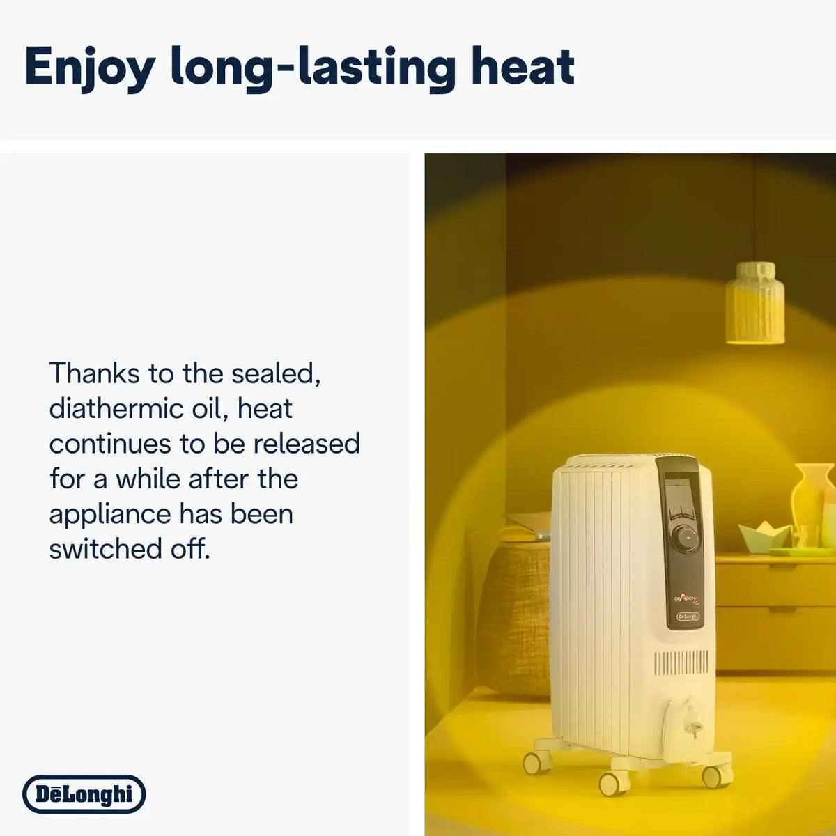 Delonghi Dragon 4 Pro 2kw Radiator with Timer - White | TRDX40820E