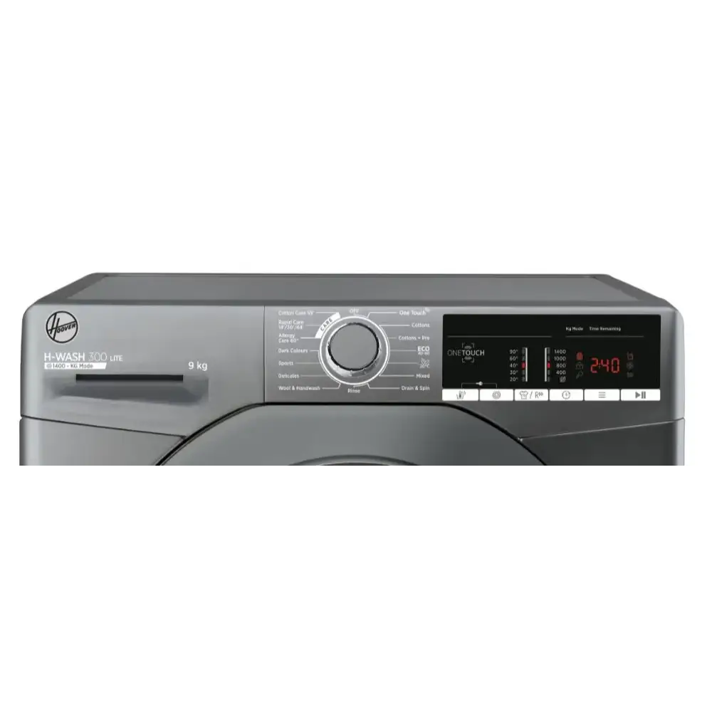 Hoover H-Wash 300 9kg 1400 Spin Washing Machine - Graphite | H3W49TAGG4/1-80