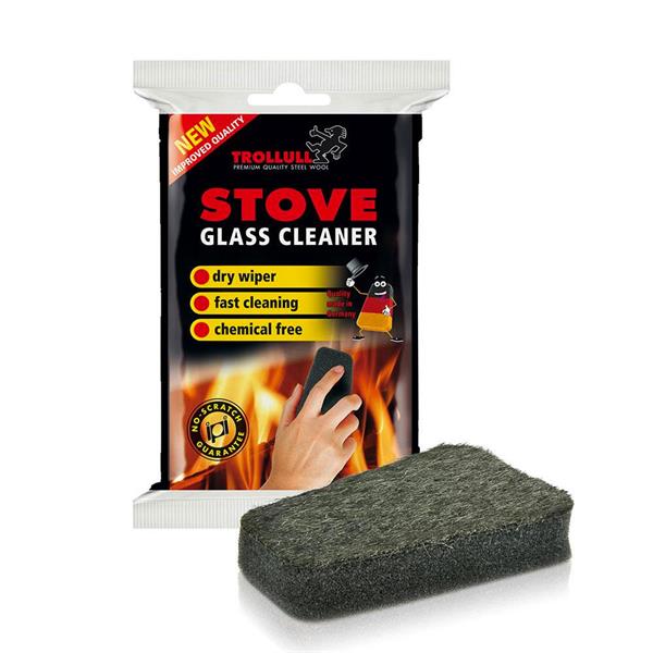 Trollull Stove Glass Cleaner Pads 2 Pack | Soot Remover