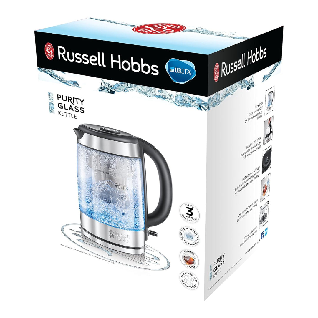 Russell Hobbs Purity Brita Kettle 1.5 Litre - Glass | 20760