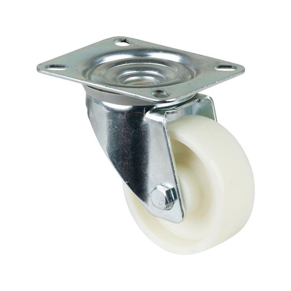DS Transport Castor Wheel 80mm Swivel 125kg - White | CAS124