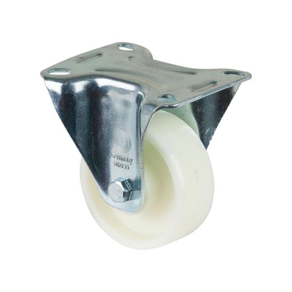 DS Transport Castor Wheel 80mm Fixed 125kg - White | CAS125