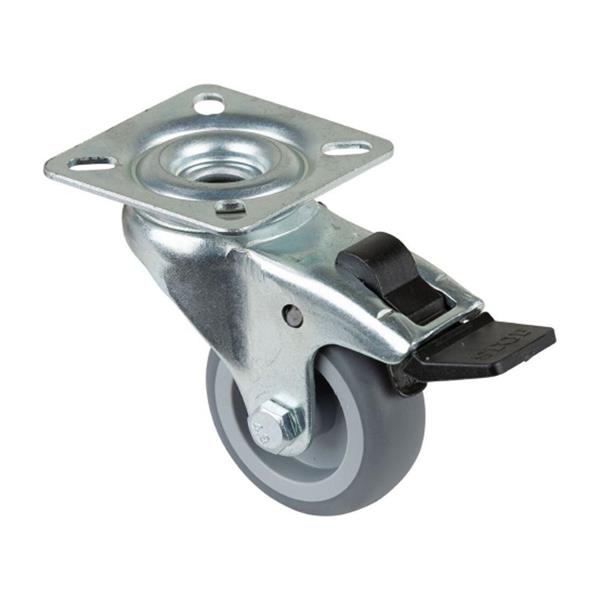 DS Equipment Castor Wheel 50mm Brake 50kg - Grey | CAS108
