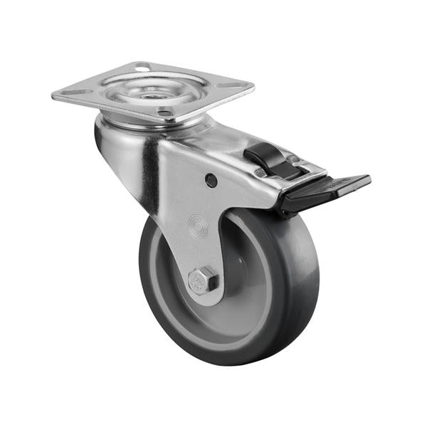 DS Transport Castor Wheel 75mm Brake 60kg - Grey | CAS114