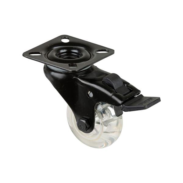 DS Design Castor Wheel 50mm Brake 40kg - Transparent | CAS106