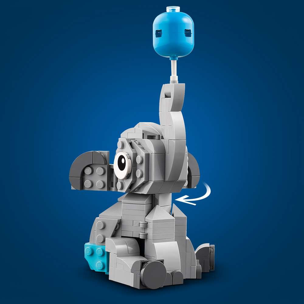 LEGO Iconic Baby Elephant in the Sky 40814 - close-up detail of the finished build. 402 pieces. Ages 18+.