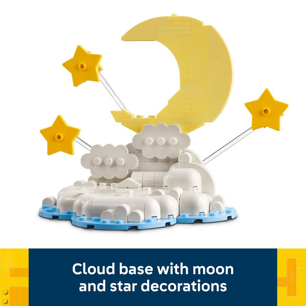 LEGO Iconic Baby Elephant in the Sky 40814 - captioned product view. 402 pieces. Ages 18+.
