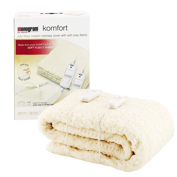 Monogram King Heated Mattress Cover | Dual Control