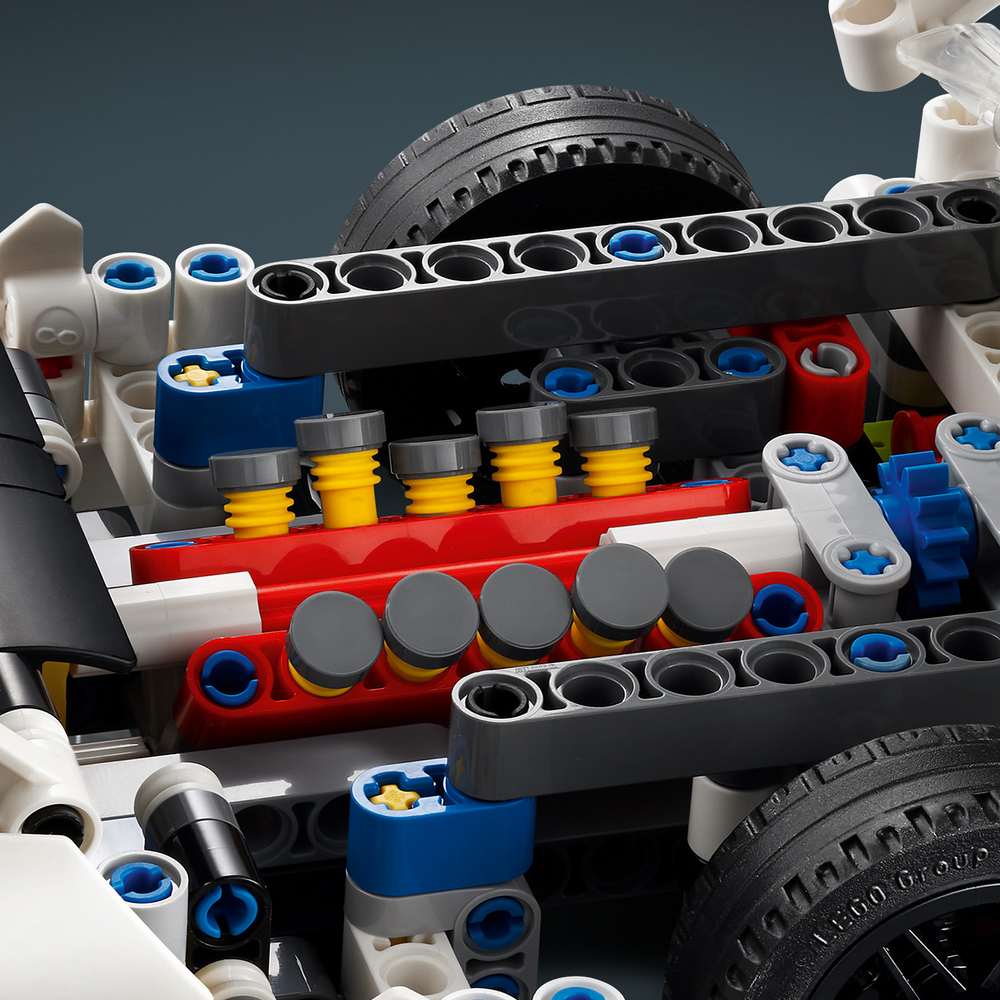 LEGO Technic Dodge Viper GTS-R Sports Car 42234 - close-up detail of the finished build. 805 pieces. Ages 10+.