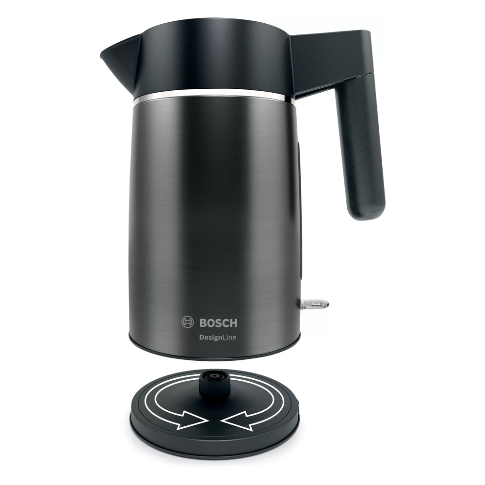 Bosch DesignLine Ergo 1.7 LItre Cordless Jug Kettle - Black & Anthracite | TWK5P475GB