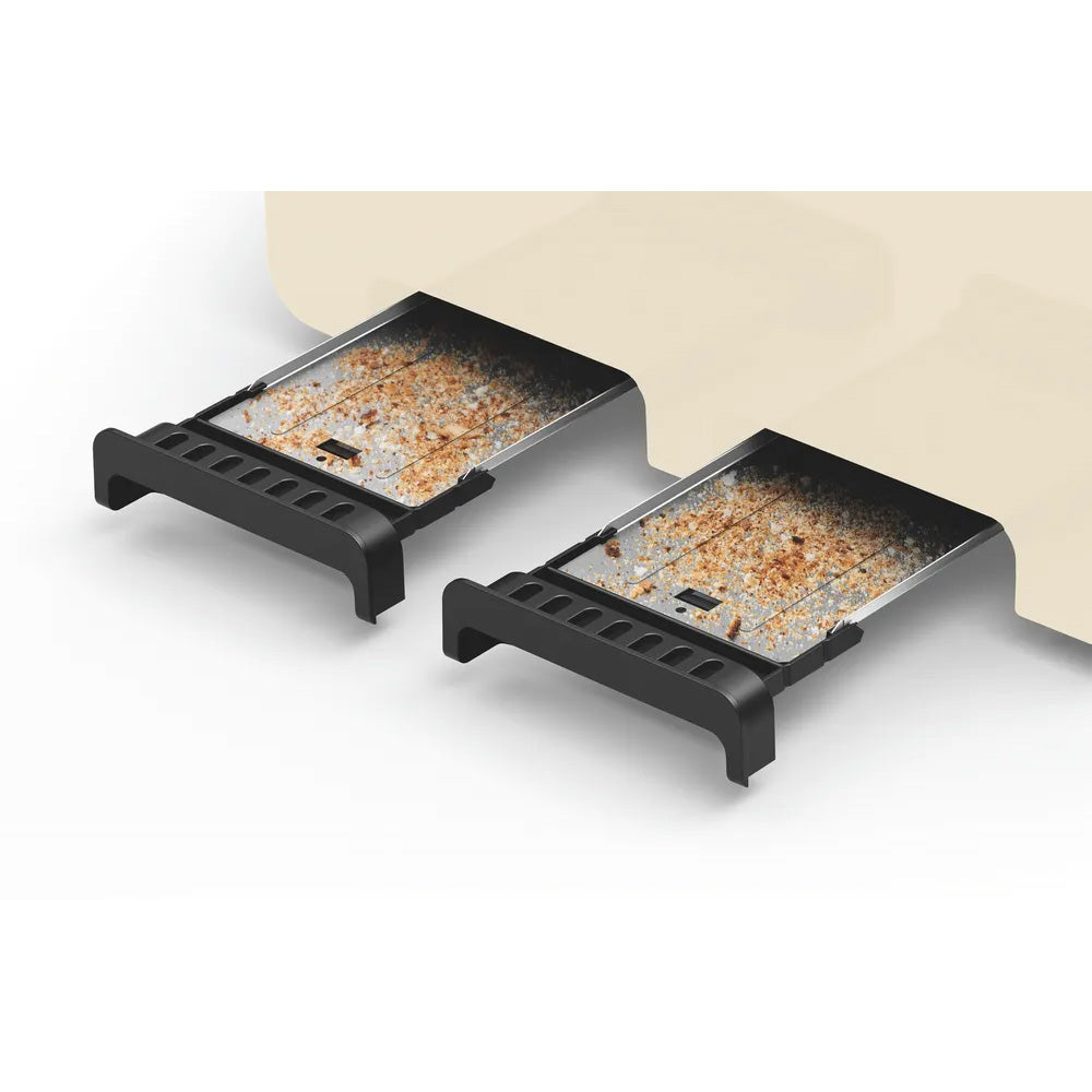 Bosch Designline Plus 4 Slice Toaster - Cream / Stainless Steel | TAT4P447GB